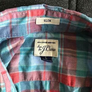 J. Crew plaid, long sleeve, button down shirt